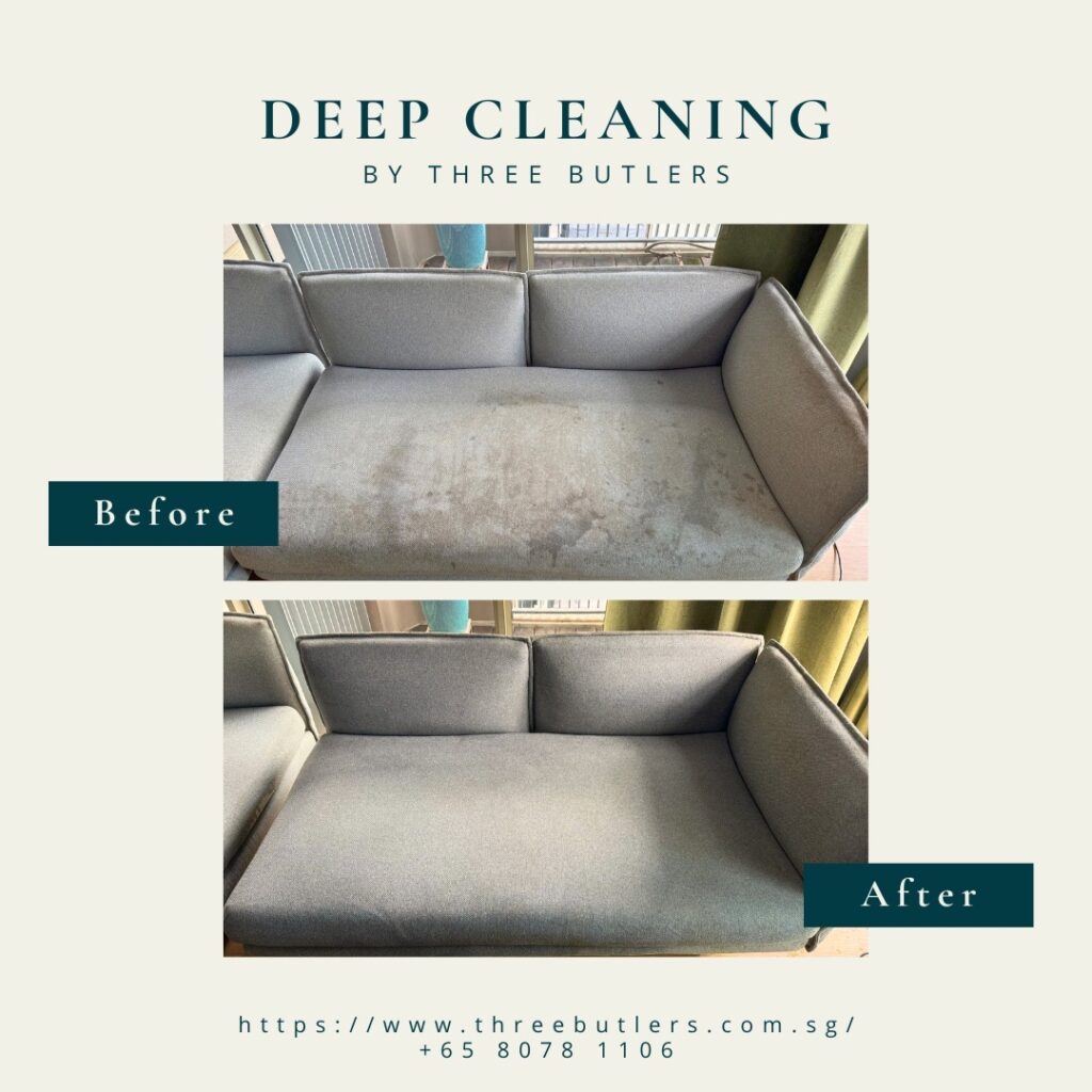 Clean Sofa Fabric - Before & After
