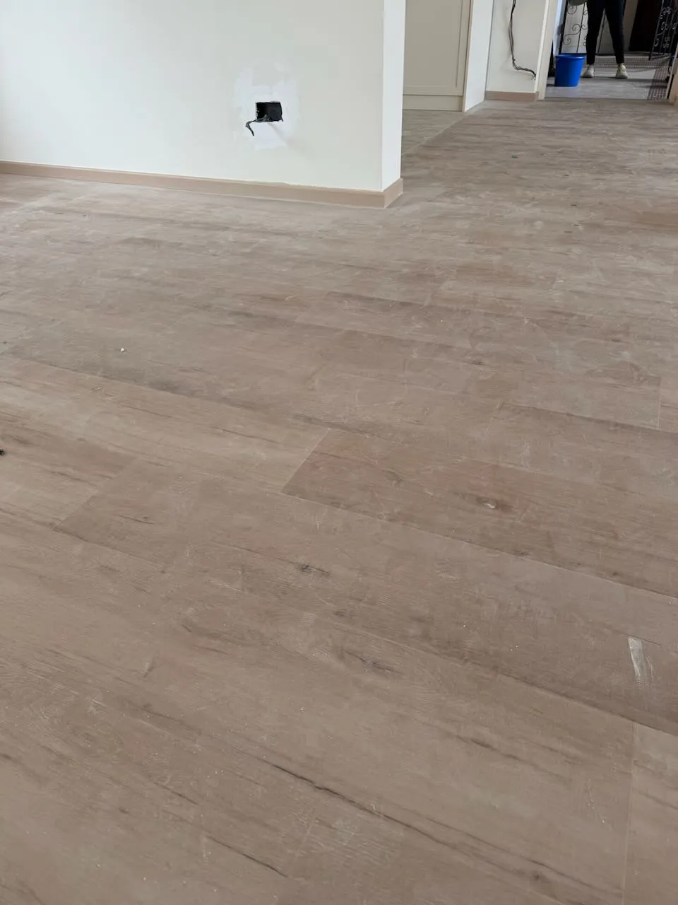 Three Butlers - Deep Vinyl Floor Cleaning After Renovation (Before)